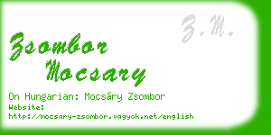 zsombor mocsary business card