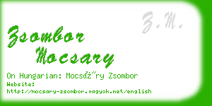 zsombor mocsary business card